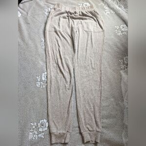 Taupe Ribbed Jogger Pants